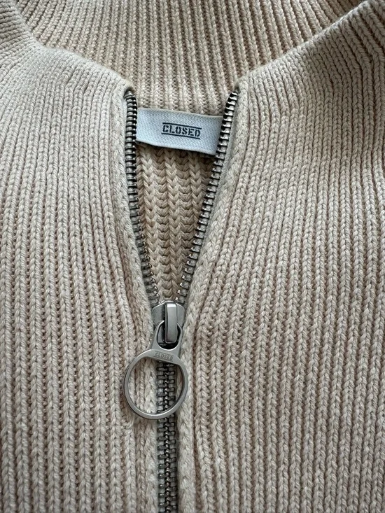 Closed Cream Ribbed Knit Sweater - Picture 7 of 7